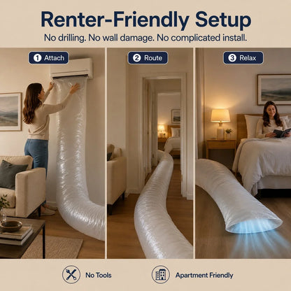 Vehicle-Ready AC Extension Duct / Cooling Tube for Garage Use