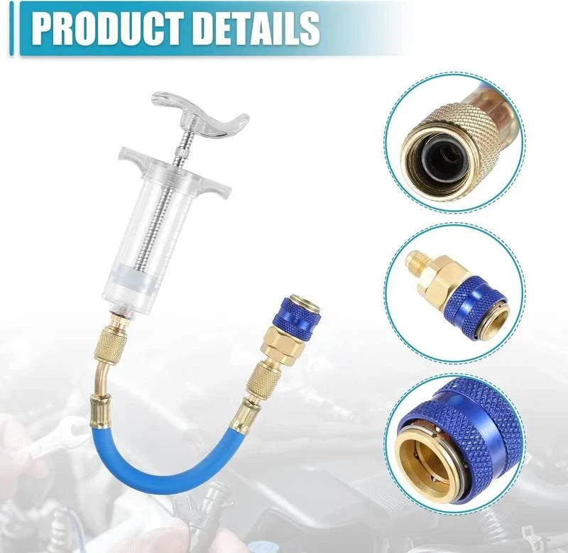 Vehicle-Ready AC Oil Dye Injector Kit for Garage Use