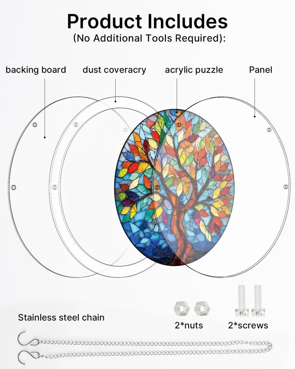 Hands-On Acrylic Jigsaw Puzzle Suncatcher for Creative Play