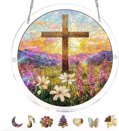Hands-On Acrylic Jigsaw Puzzle Suncatcher for Creative Play