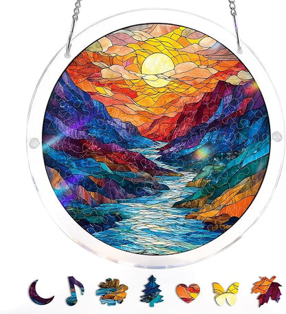 Hands-On Acrylic Jigsaw Puzzle Suncatcher for Creative Play