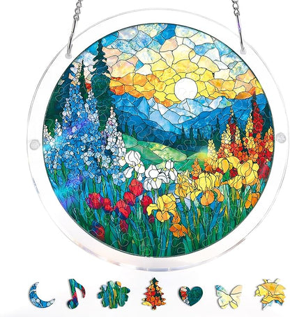 Hands-On Acrylic Jigsaw Puzzle Suncatcher for Creative Play