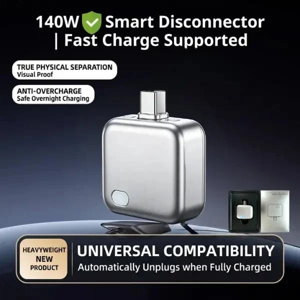 Smart 140W Auto-Eject Charger for Ultimate Battery Health