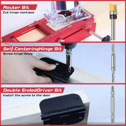 Adjustable Jig for Routing Door Hinge Mortises