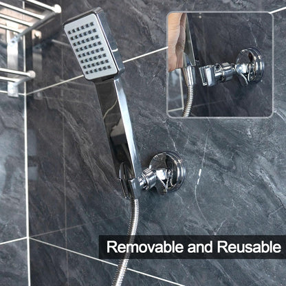 Drill-Free Suction Mount with Adjustable Hand-Shower Cradle