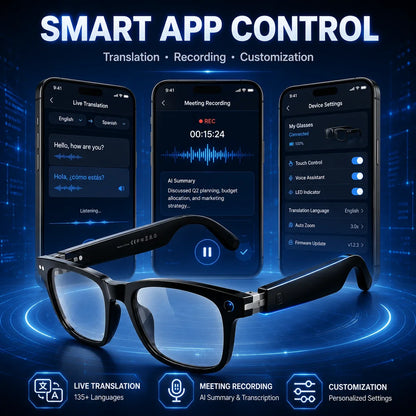 Distinctive Real-time AI Translation Sunglasses with Smart