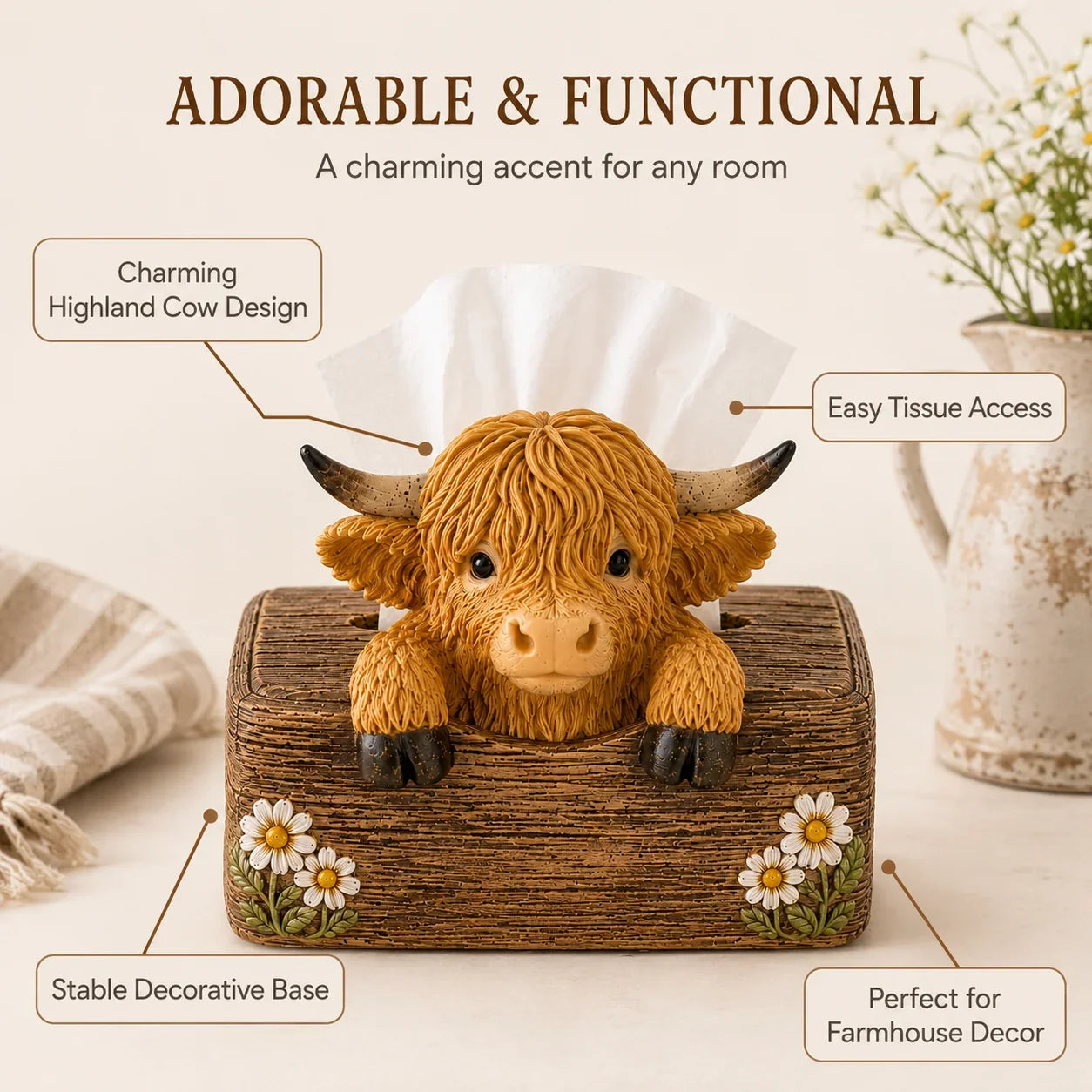 Purpose-Built Adorable Highland Cow Farmhouse Collection – Salt &