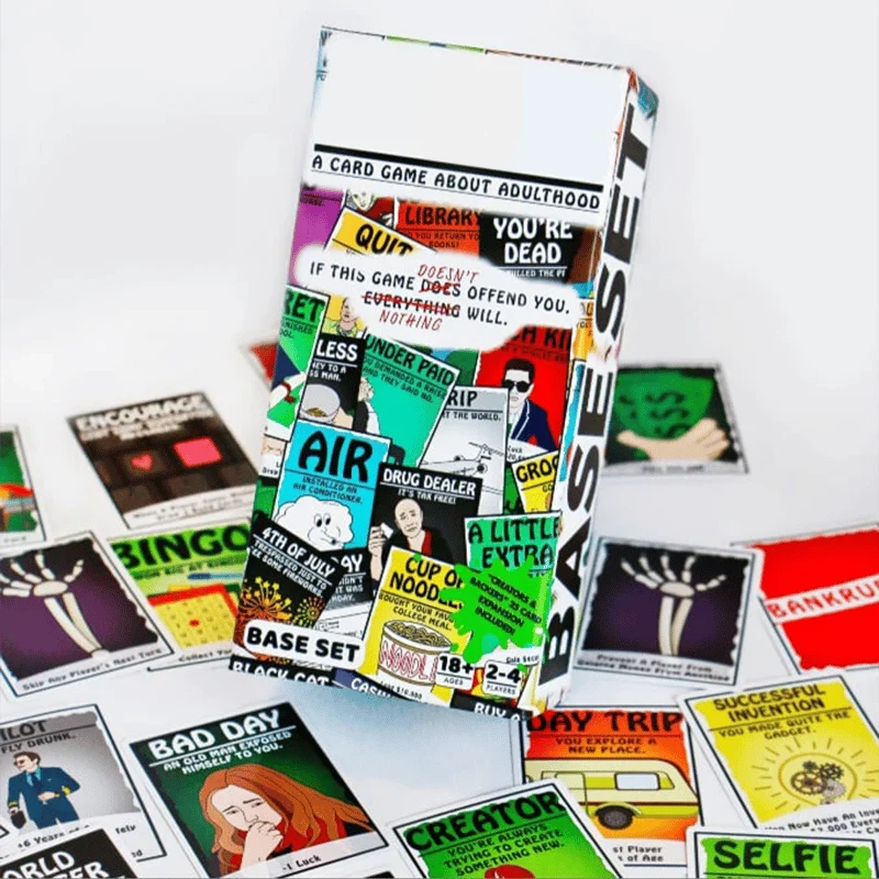 Dark-Humor Adulthood Life Simulation Party Card Game