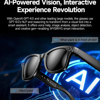 Distinctive Smart AI Translation Camera Bluetooth Glasses – 8 MP