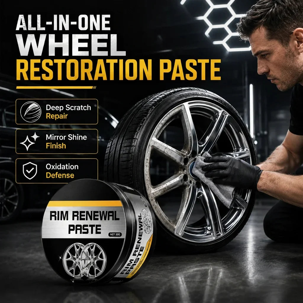 Vehicle-Ready All-in-One Wheel Care & Restoration Paste for Garage Use