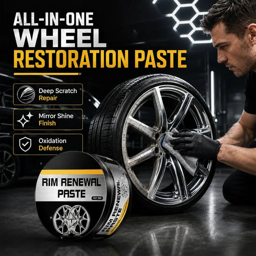 Vehicle-Ready All-in-One Wheel Care & Restoration Paste for Garage Use