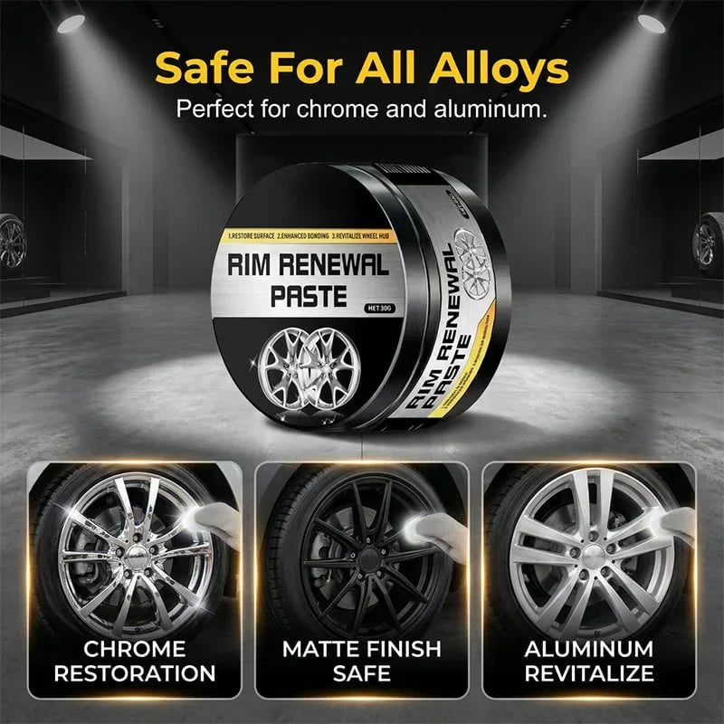Vehicle-Ready All-in-One Wheel Care & Restoration Paste for Garage Use