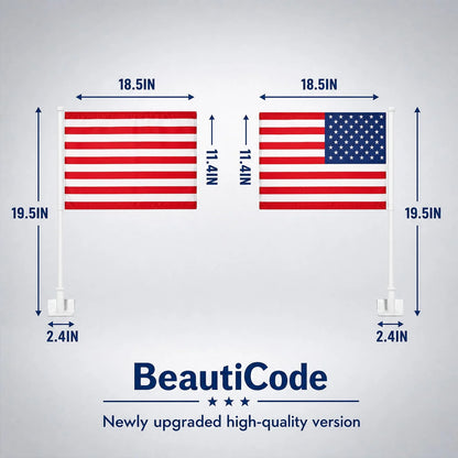 Vehicle-Ready 4th Of July – Hood Flag for Practical Car Use