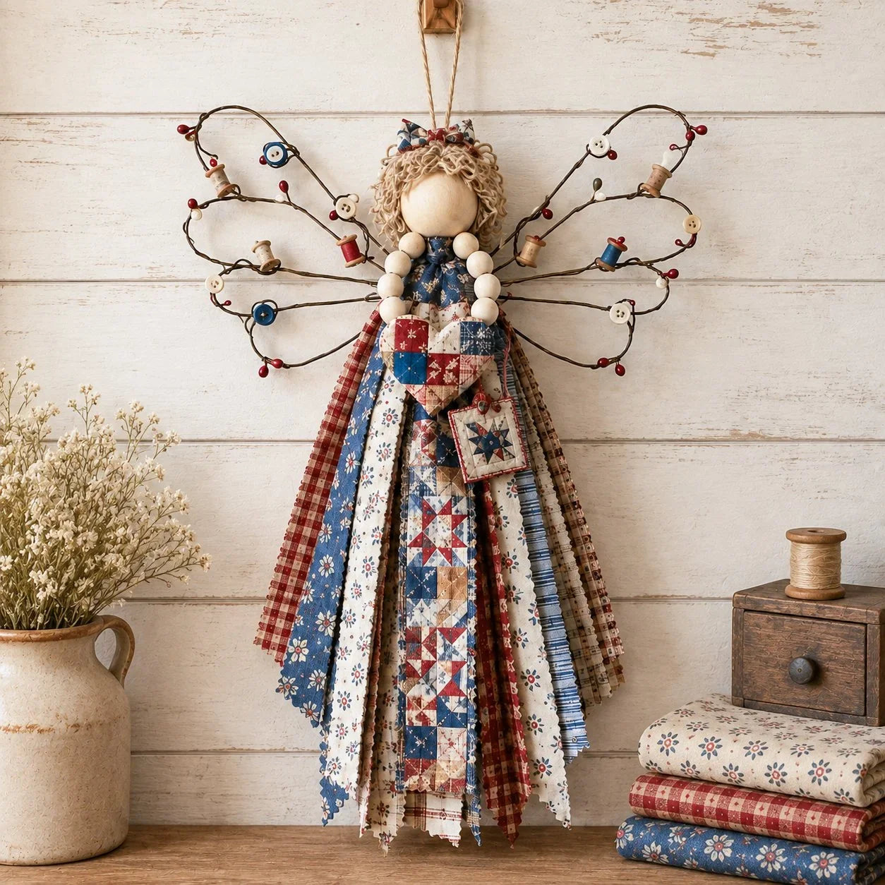 Make-Your-Own Hanging Angel Fabric Decoration