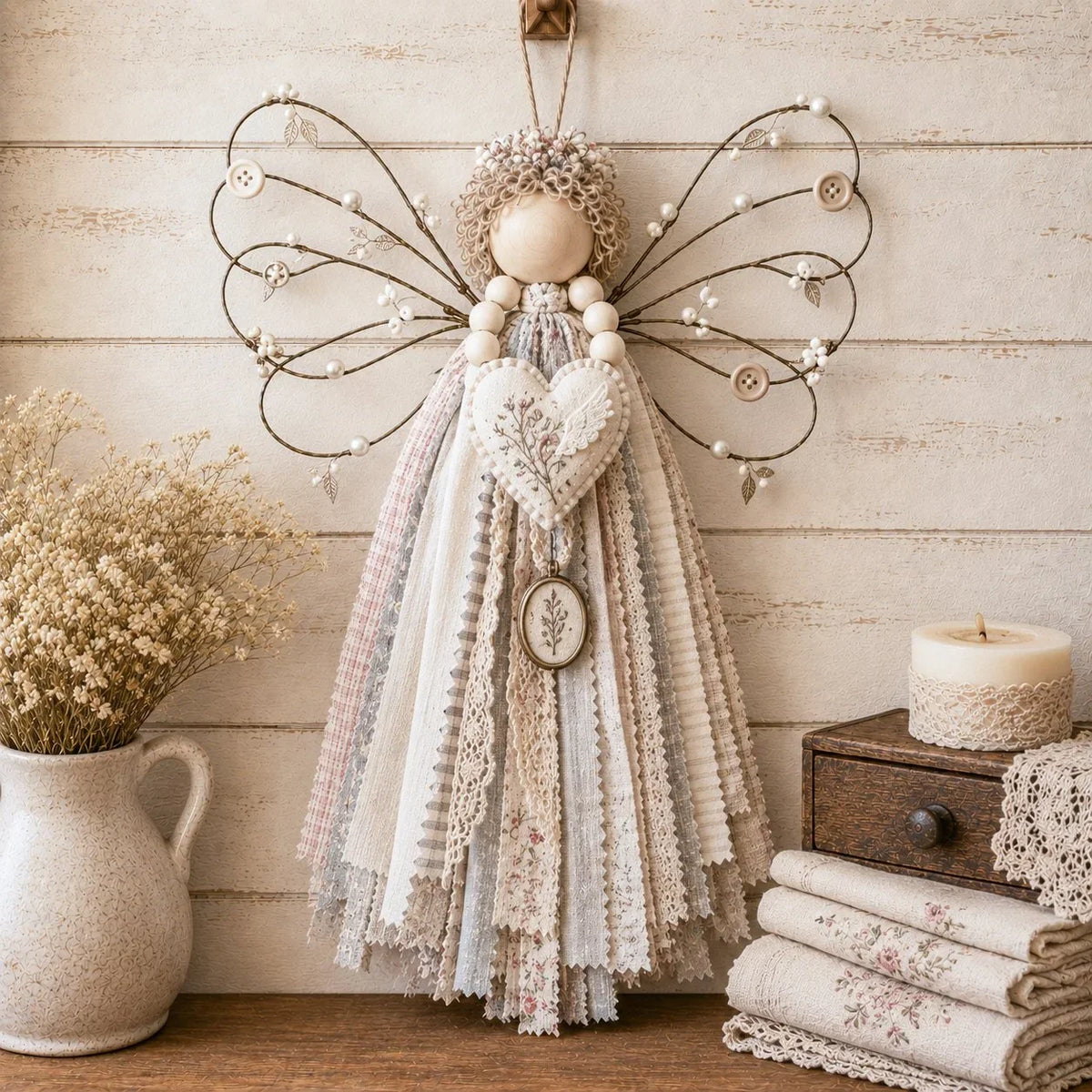 Make-Your-Own Hanging Angel Fabric Decoration