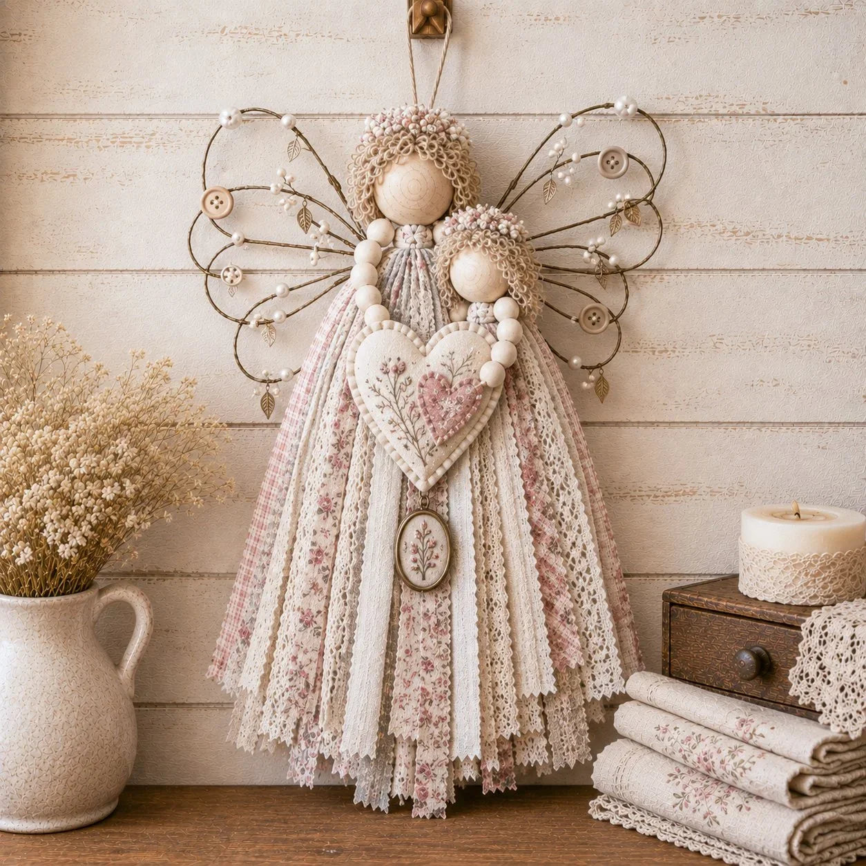Make-Your-Own Hanging Angel Fabric Decoration