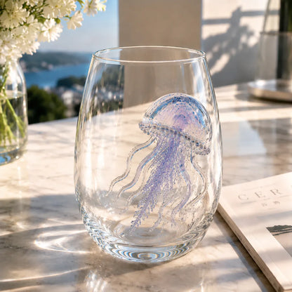 Distinctive Artisanal Blue Ringed Octopus Glassware for Everyday Wear