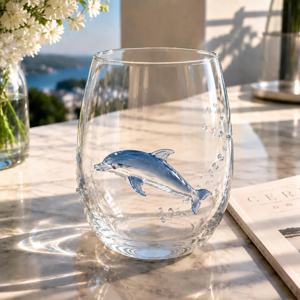 Distinctive Artisanal Blue Ringed Octopus Glassware for Everyday Wear