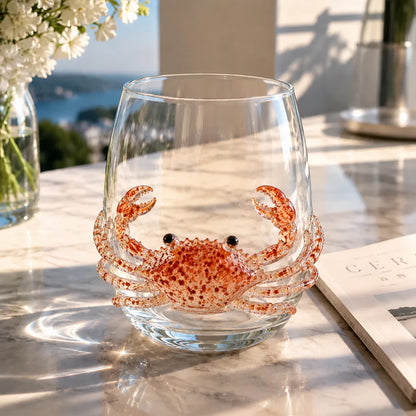 Distinctive Artisanal Blue Ringed Octopus Glassware for Everyday Wear