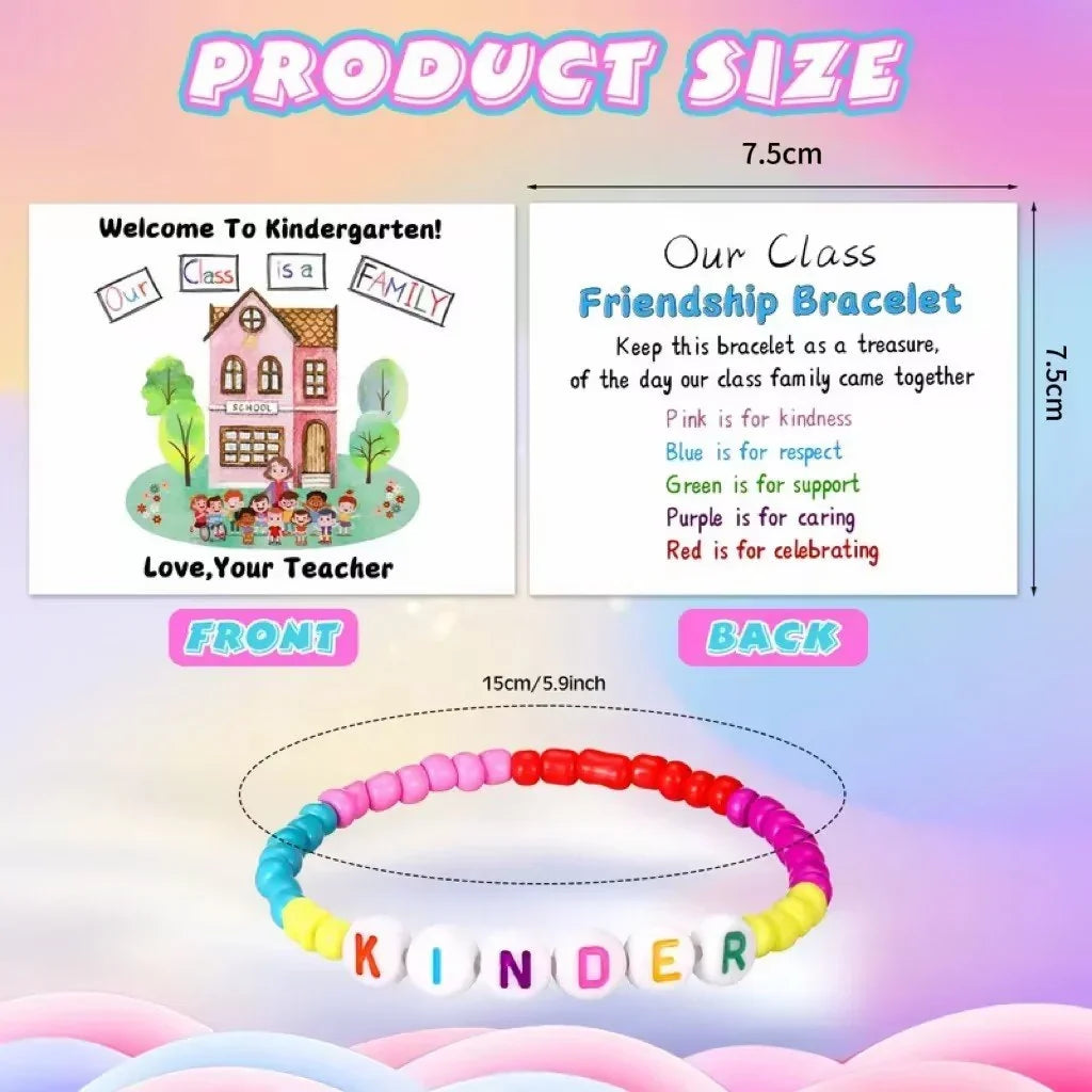 Vehicle-Ready Back to School Friendship Bracelets Set -Include Our