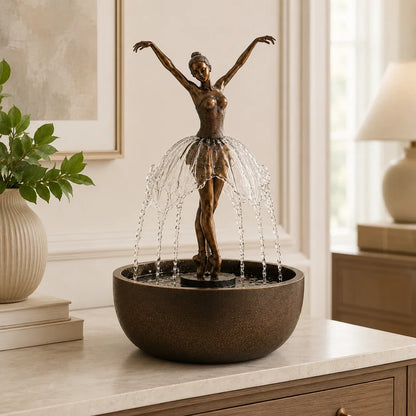 Purpose-Built Elegant Ballerina Waterfall Fountain for Everyday Use