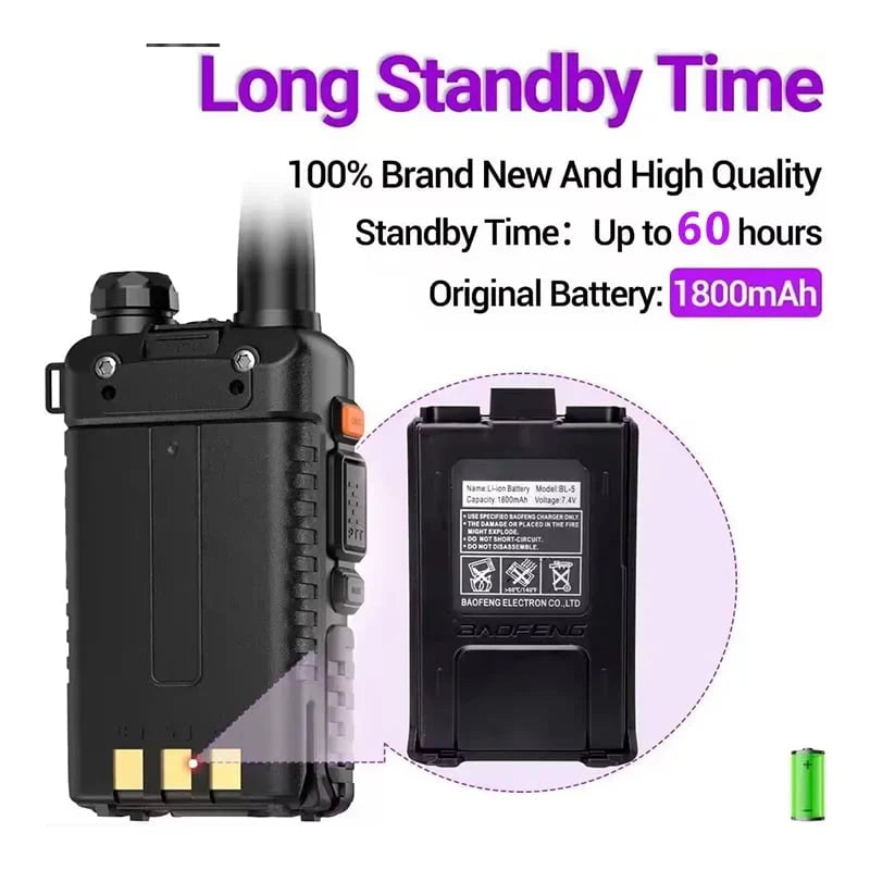 Purpose-Built UV-5R Dual Band Ham Radio – Stay Connected