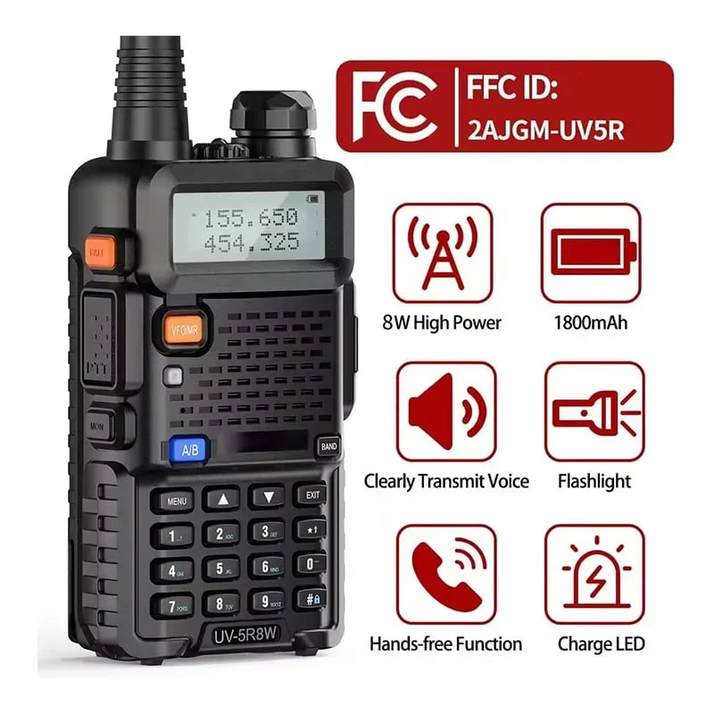 Purpose-Built UV-5R Dual Band Ham Radio – Stay Connected