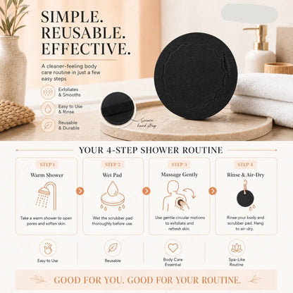 Easy-Care 2-Pack Scrub Bath Pads – Gently exfoliate, unclog pores