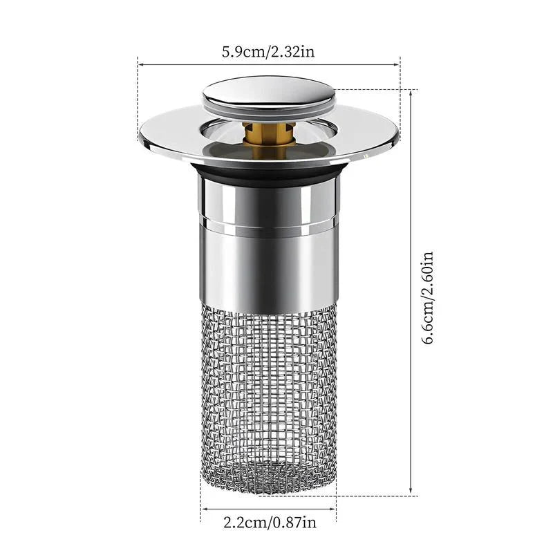Easy-Care Universal Pop-Up Sink Drain Filter for Routine Upkeep