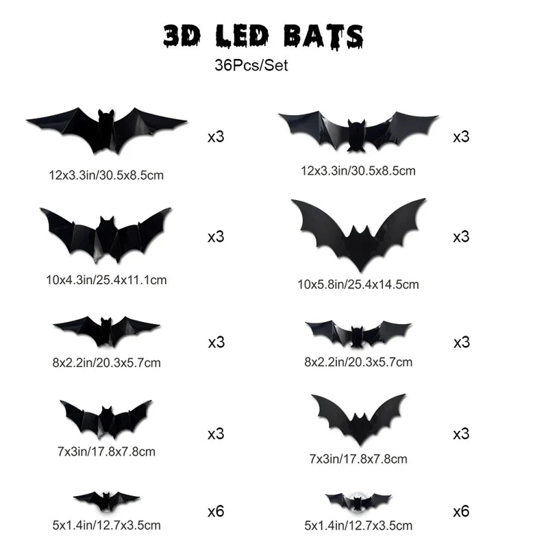 Decorative 3D Bat LED Wall Light Decor for Focused Lighting