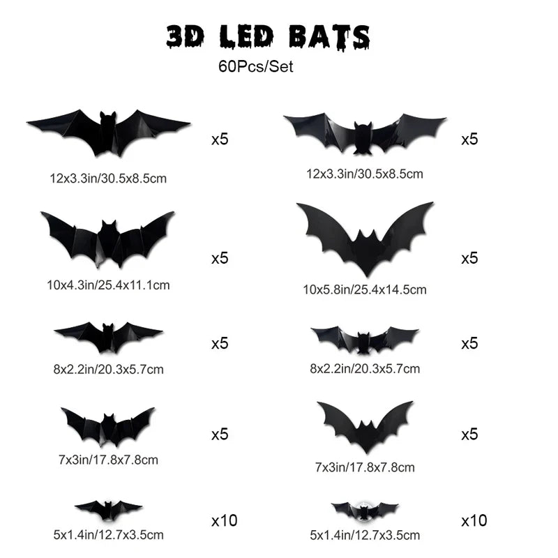 Decorative 3D Bat LED Wall Light Decor for Focused Lighting