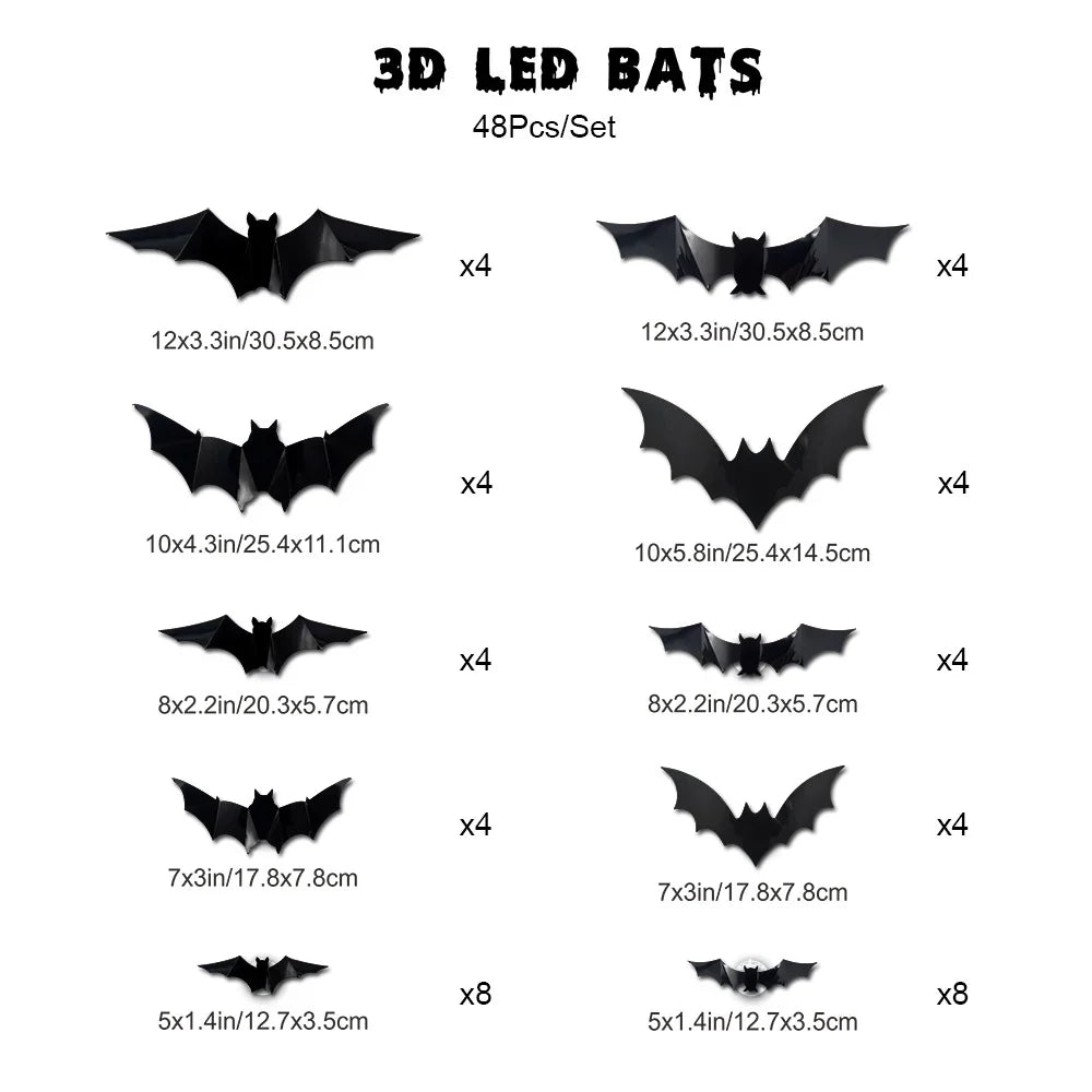 Decorative 3D Bat LED Wall Light Decor for Focused Lighting