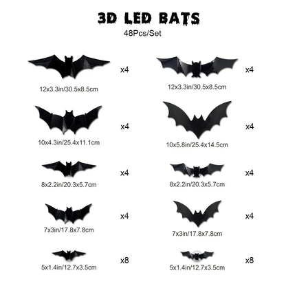 Decorative 3D Bat LED Wall Light Decor for Focused Lighting