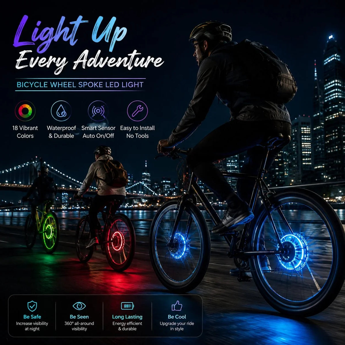 Decorative Bicycle Wheel Spoke LED Light for Focused Lighting
