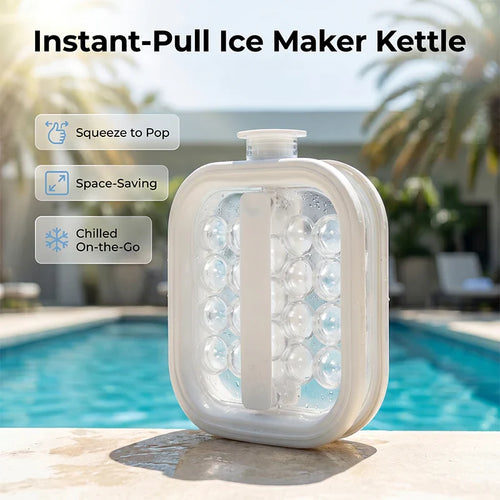 Practical Portable Silicone Ice Ball Maker Kettle for Kitchen Prep