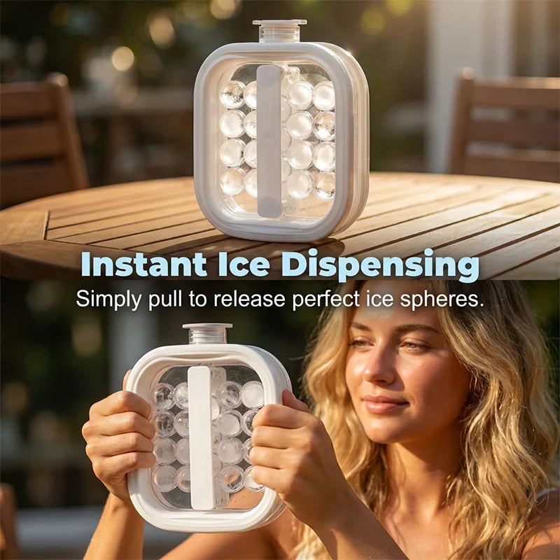 Practical Portable Silicone Ice Ball Maker Kettle for Kitchen Prep