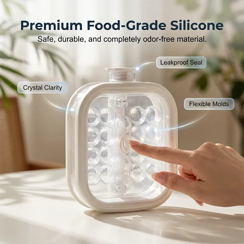 Practical Portable Silicone Ice Ball Maker Kettle for Kitchen Prep