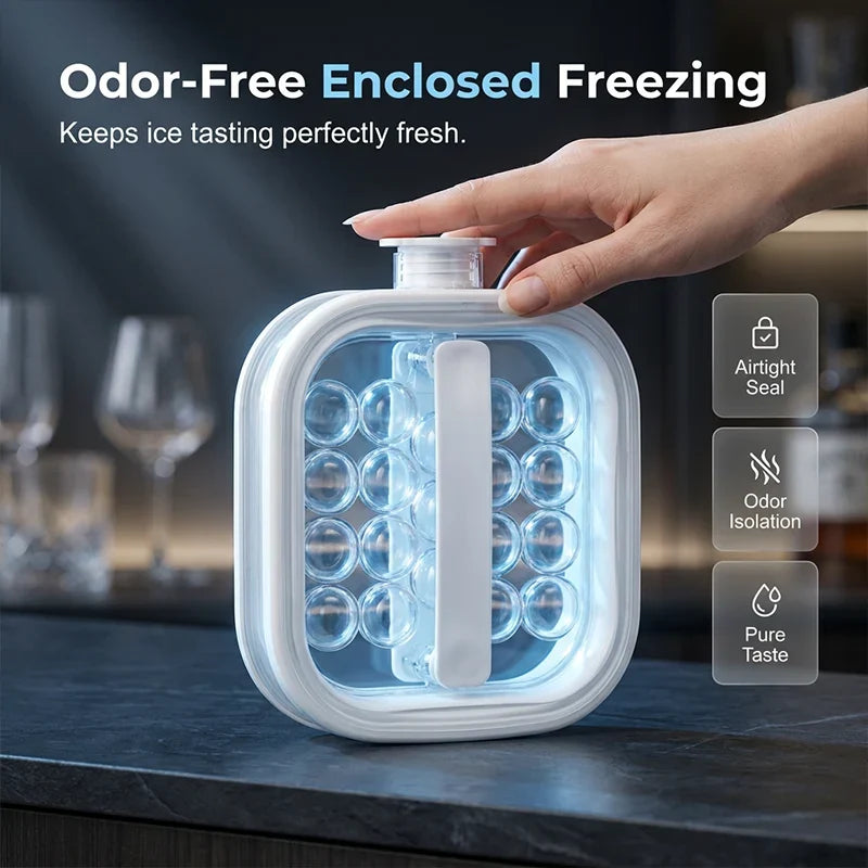 Practical Portable Silicone Ice Ball Maker Kettle for Kitchen Prep