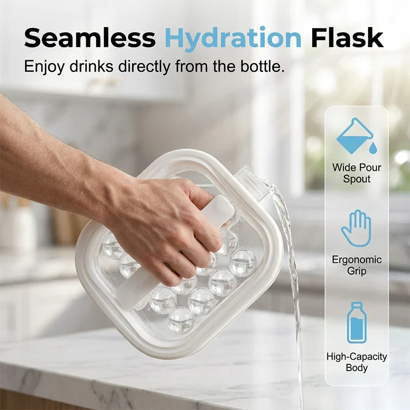 Practical Portable Silicone Ice Ball Maker Kettle for Kitchen Prep