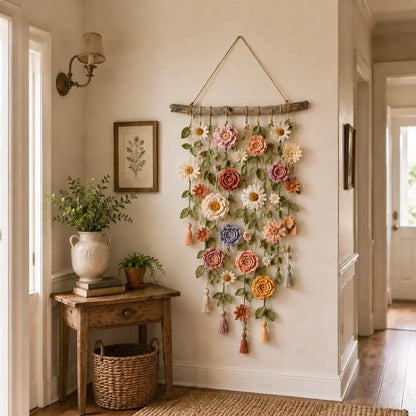 Purpose-Built Boho Crochet Flower Wall Hanging Decor for Everyday Use