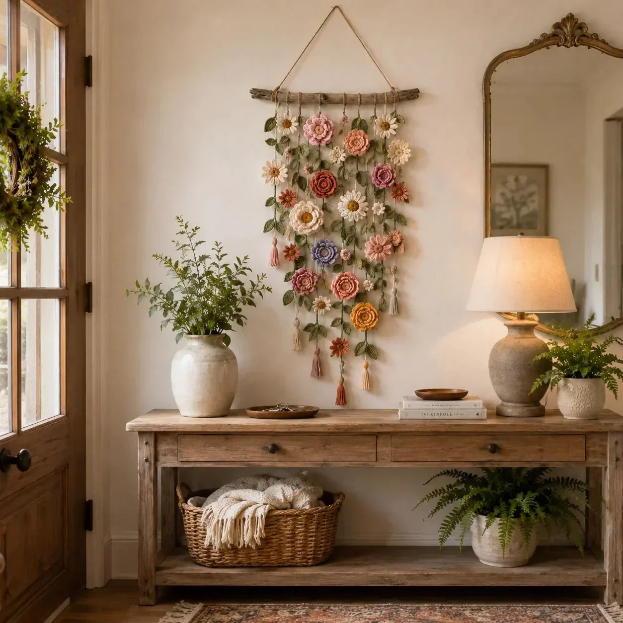 Purpose-Built Boho Crochet Flower Wall Hanging Decor for Everyday Use