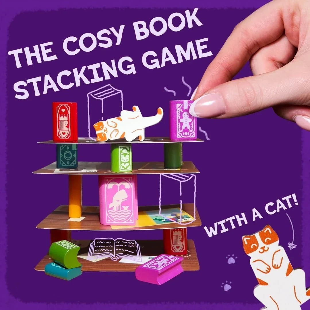 Vehicle-Ready Bookshelf Cooperative Stacking Game – Skill & Balance