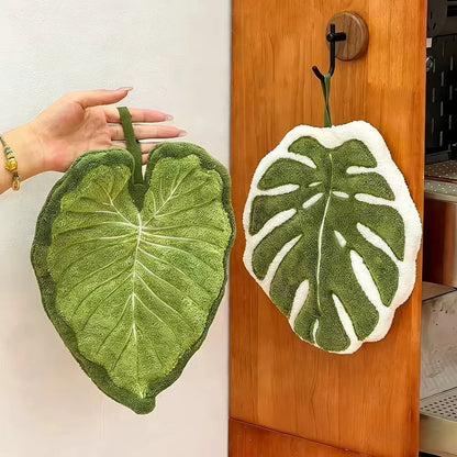 Purpose-Built Botanical Leaf Microfiber Hand Towel for Everyday Use