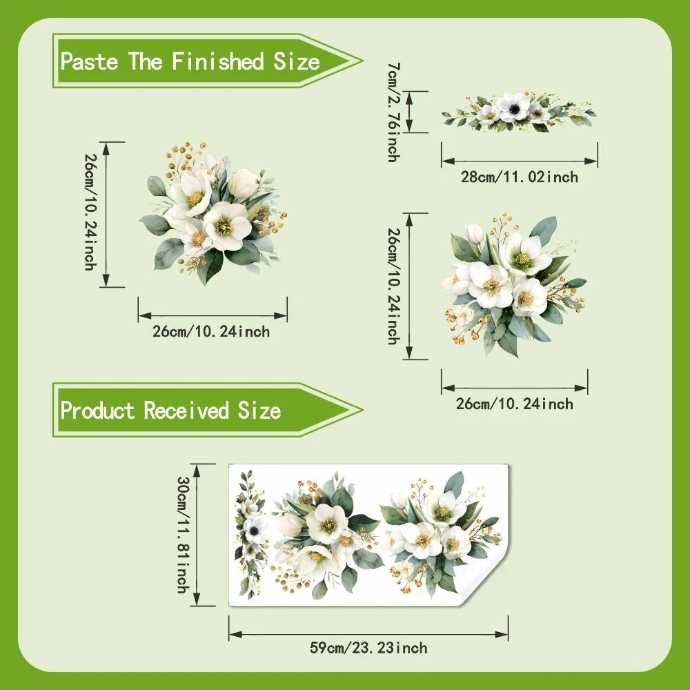 Purpose-Built Botanical Toilet Seat Sticker - Removable Green Leaf