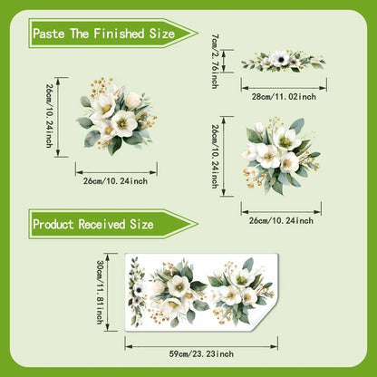Purpose-Built Botanical Toilet Seat Sticker - Removable Green Leaf