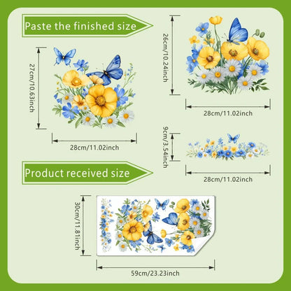 Purpose-Built Botanical Toilet Seat Sticker - Removable Green Leaf