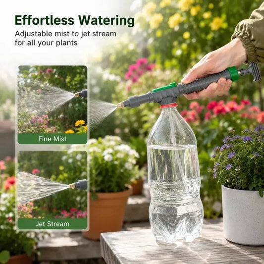 Outdoor Bottle Mount Manual Sprayer Nozzle – Adjustable Brass Spray