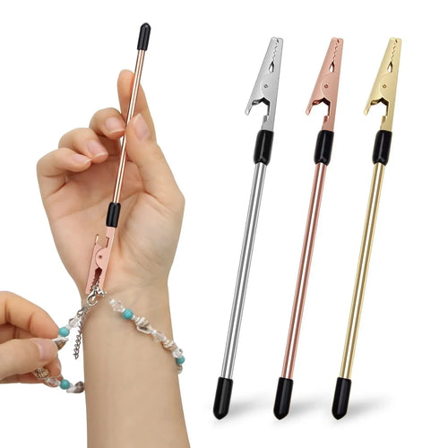Metal Bracelet Clasp Helper with 6-Inch One-Handed Grip