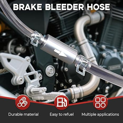 One-Way Brake Bleeder Hose and Dual Check-Valve Kit