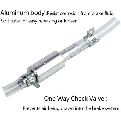 One-Way Brake Bleeder Hose and Dual Check-Valve Kit